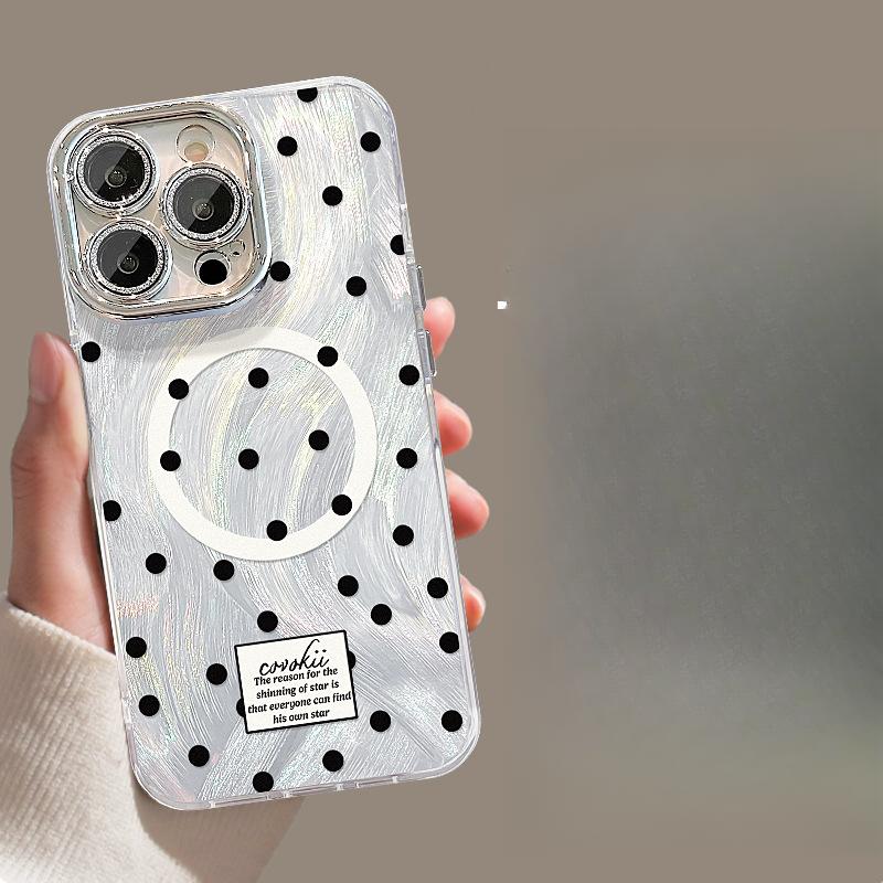 

Браслет-подставка «Черный кот» Подходит для Apple 16 Магнитный Чехол для мобильного телефона из перьевой пряжи 13promax Мелкое отверстие 15 Противоударный 14 iPhone 11 Pro Max