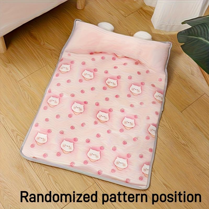 

Cool in Summer Bed Cats Bring A Pillow Refreshing Mat for Cats Breathable Comfortable Refreshing Cat Mat Kittens Puppies Nest S розовый