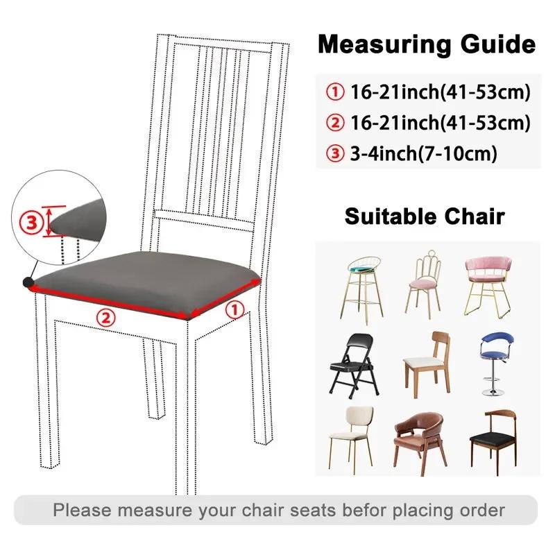 Waterproof Kitchen Chair Seat Cover Fashion Cheap Elastic Chair Covers Easy Remove Machine Washable Cushion Cover for Home