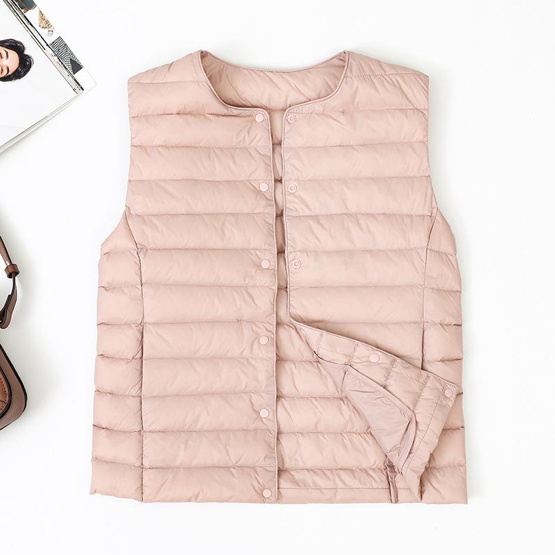 Dámská lehká péřová bunda 2025 slim fit s krátkým kulatým výstřihem - Hřejivá 90% kachní peří