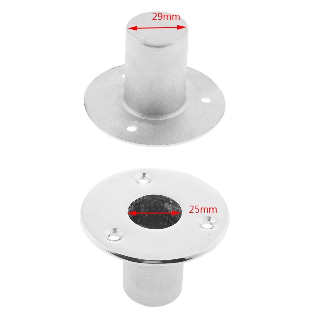 Marine Boat Yacht 316 Stainless Steel 90 Degree Embedded Deck Pipe Base 25mm