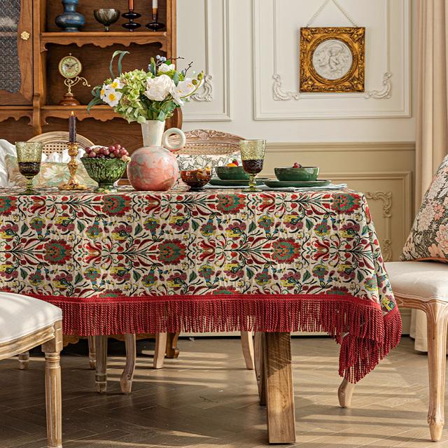 Dusker Duk For Spisebord Rektangulær Firkantet Trykk Kaffeborddeksel Festarrangementer Dekor Amerikansk Stil