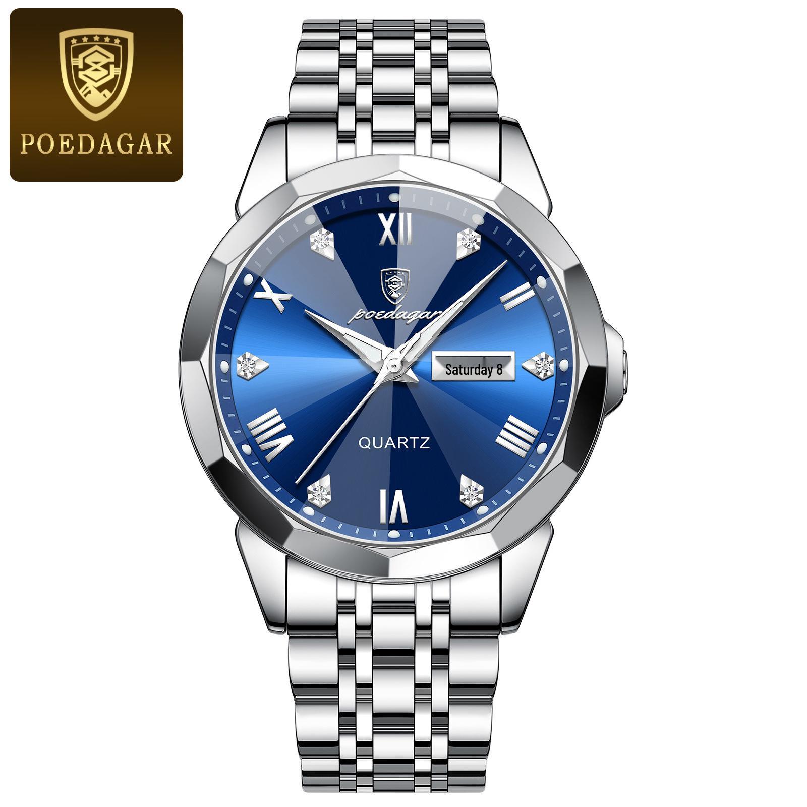 

Швейцарские Роскошные Мужские Водонепроницаемые Люминесцентные Кварцевые Часы с Прочным Браслетом