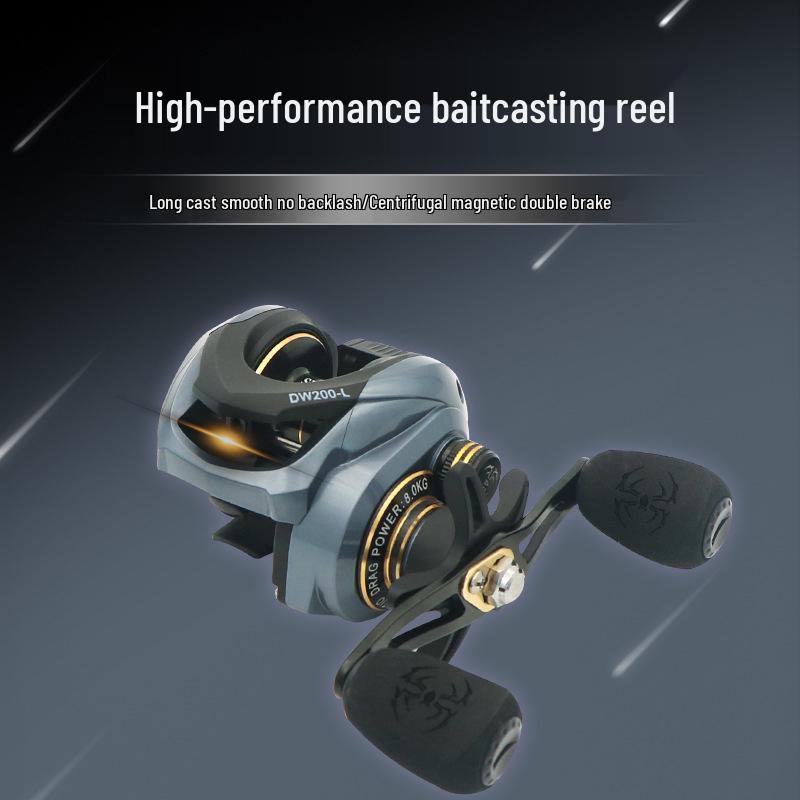 All-Metal Anti-Backlash Baitcasting Reel with Long Cast & Double Brake for Blackfish Lure Fishing