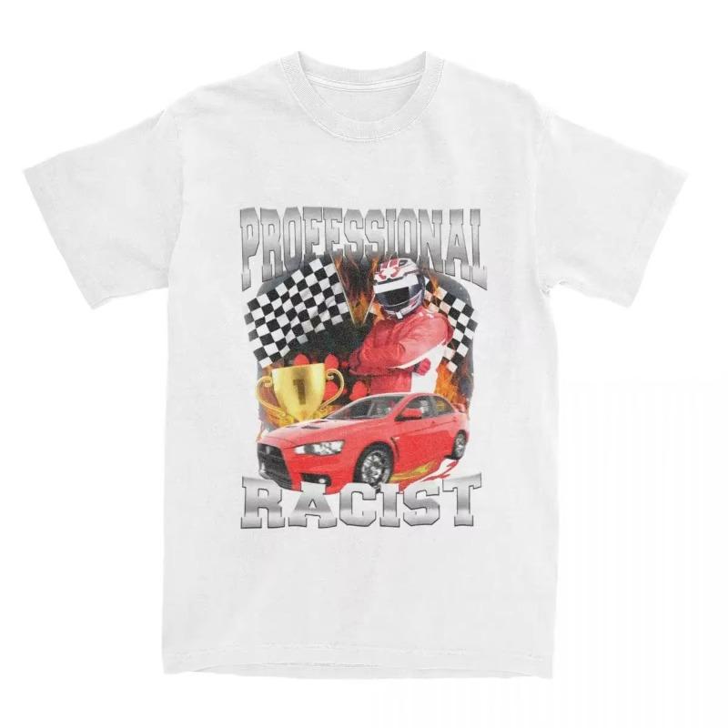 Racer T-Shirt Merchandise Funny Racing Fan Cotton T-Shirt Clothes Fun Loose Casual Top
