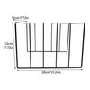 Metal Record Rack Black Iron Desktop Storage Book Rack File Organizer Bookshelf Newspaper Holder Art Desktop Organizer Rack For
