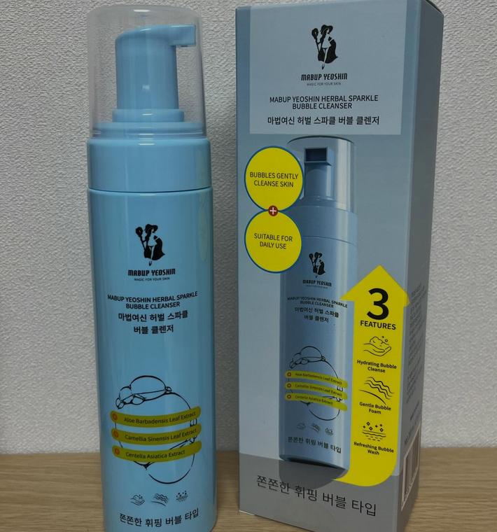 

MABUP YEOSHIN HERBAL SPARKLE BUBBLE CLEANSER 200ml / Nourishing, Moisturizing, Korean Cosmetics, Kbeauty