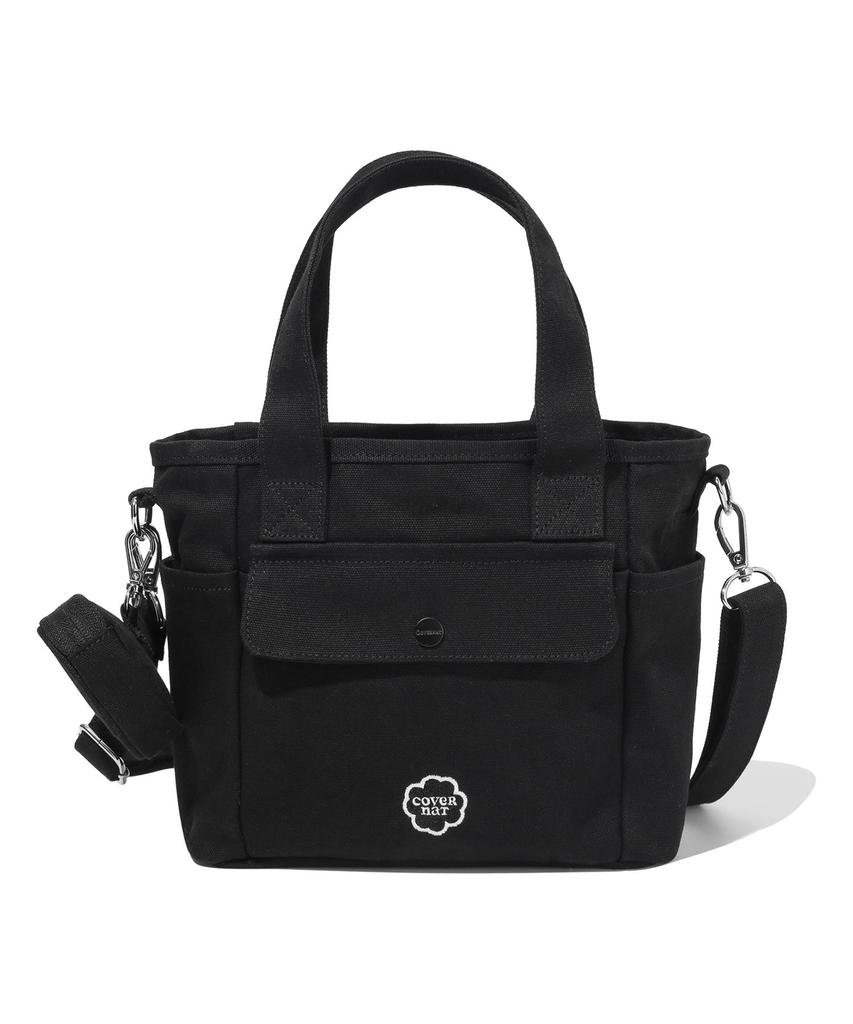 Covernat Woman Cloverheart Canvas Small Crossbody Bag Black