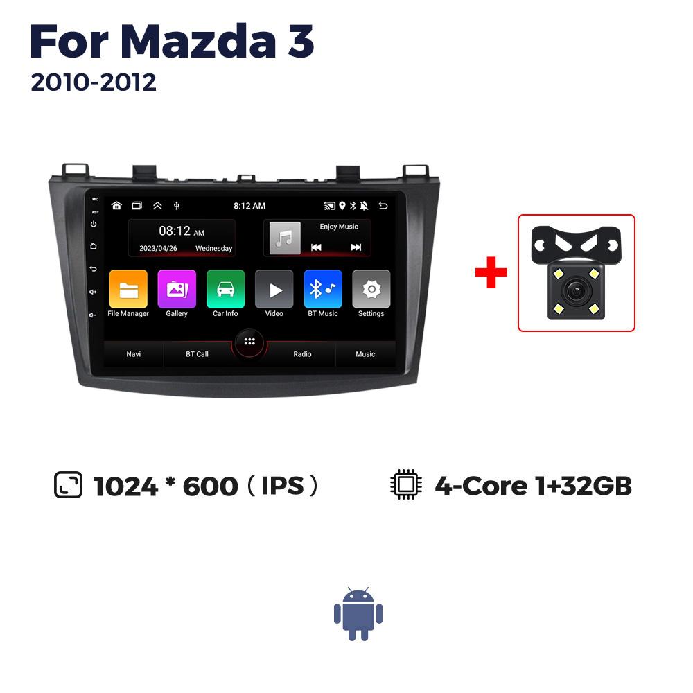 4Core Android Car Radio For Mazda 3 2010 2011 2012 2013 Multimedia Video Player GPS BT Carplay Auto Stereo 2din Head Unit Wifi