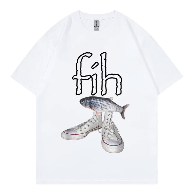 Fih Volání Připomenout Zpráva Odmítnout Přijmout Telefonní hovor Ryba Tričko Legrační Rybář Krátký rukáv Tričko Muži Ženy Bavlněné Tričko