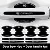 VW 8PCS Autocollants de Décoration de Poignée de Porte de Voiture Autocollant d'Essuie-Glace Accessoires Auto     VW R Line Touareg Polo Jetta TSI TDI EO1 F623