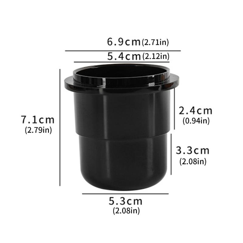 Matte Textured Coffee Measuring Cup 58mm Professional Thickened PC Construction Easy Cleaning Suitable for Portafilters