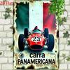 Vintage Racing Car Aluminum Wall Art Sign   Retro  Metal Plaque with Italian Flag Design Durable Garage Bar Cafe Home Decor
