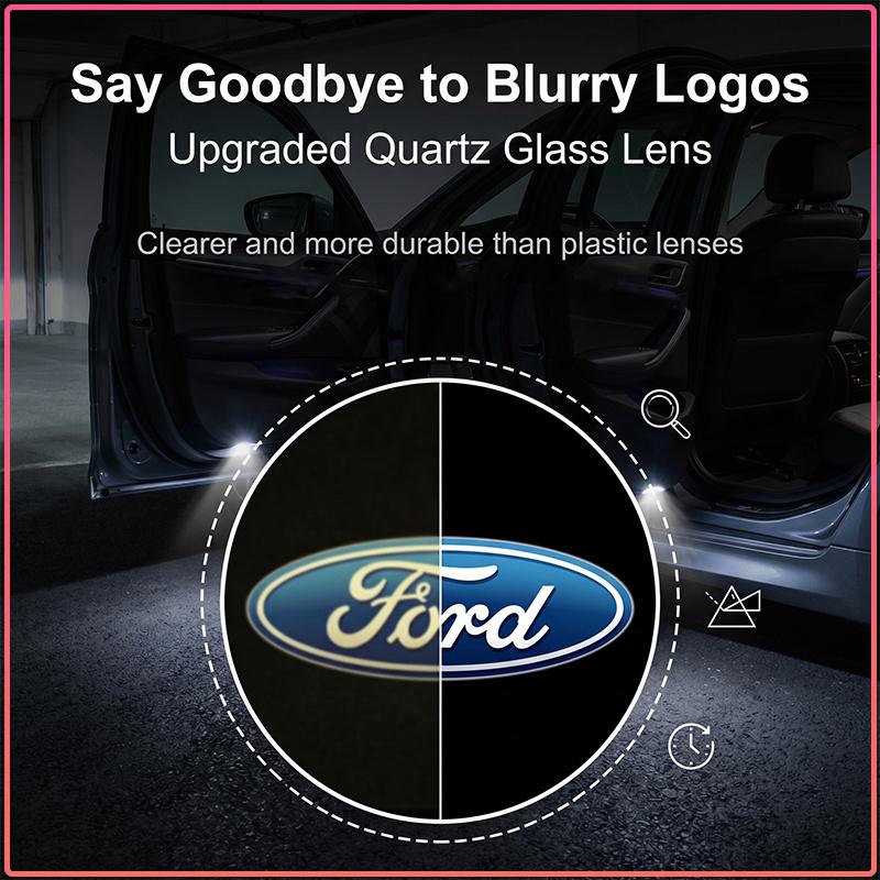 2x Wireless LED Car Door Logo Lights Ghost Shadow Projector Welcome Step Lamp For Ford Focus MK3 Ranger Fiesta S-Max Mondeo MK4 Kuga