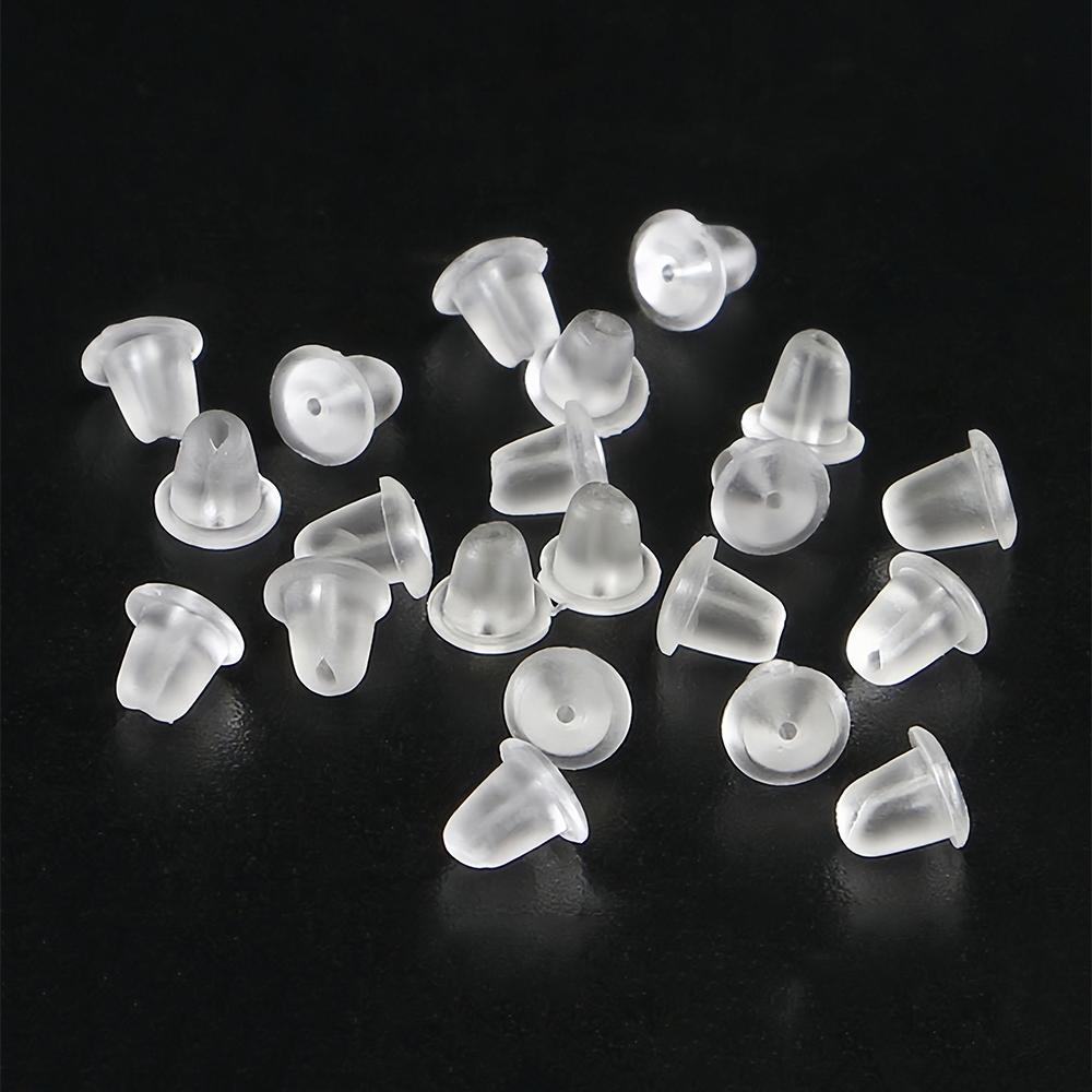 200-400Pcs Rubber Earring Backs Silicone Round Ear Plug Blocked Caps Earrings Back Stoppers for DIY Earrings Jewelry Making