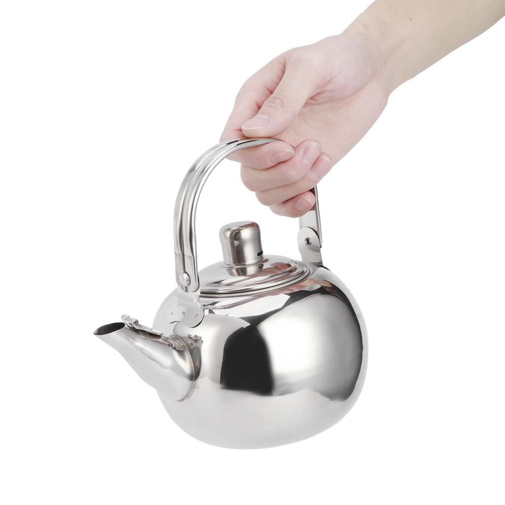 304 Stainless Steel Teapot Flat Bottom Induction Cooker Water Kettle Tea Pot with Filter