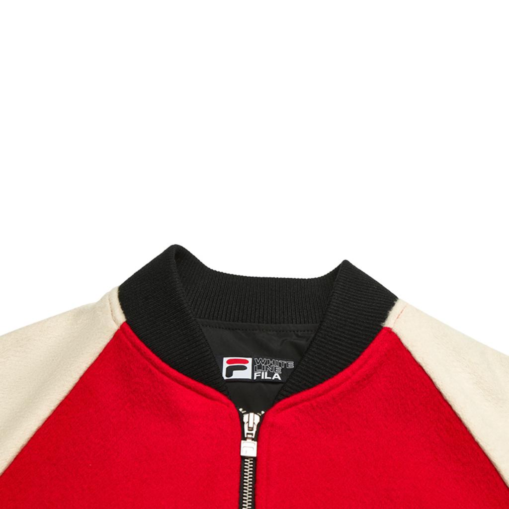 FILA Original Fashion Retro Classic Personality Trendy Casual Color-Block Comfortable Versatile Knitted Jacket Men jackets F11M619510FBK