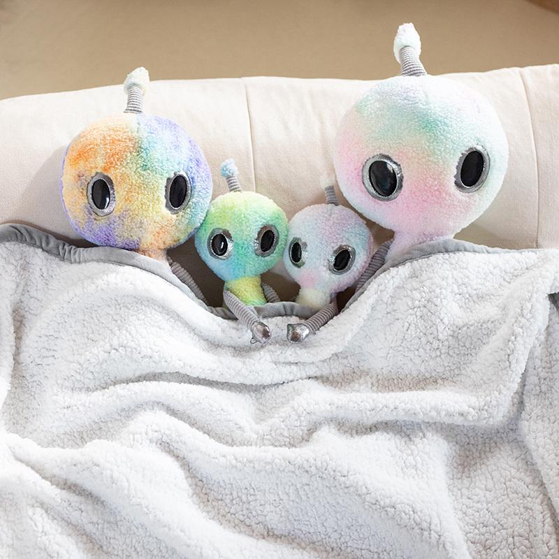 Süße Baby-Alien-Plüschpuppe, niedliches außerirdisches Stofftier, weiche Plüschtiere, Spielkameraden, Geburtstagsgeschenk für Kinder, Jungen