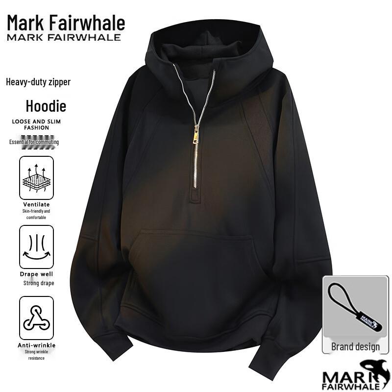 MARK FAIRWHALE Unisex Casual Hooded Pullover Sweatshirt