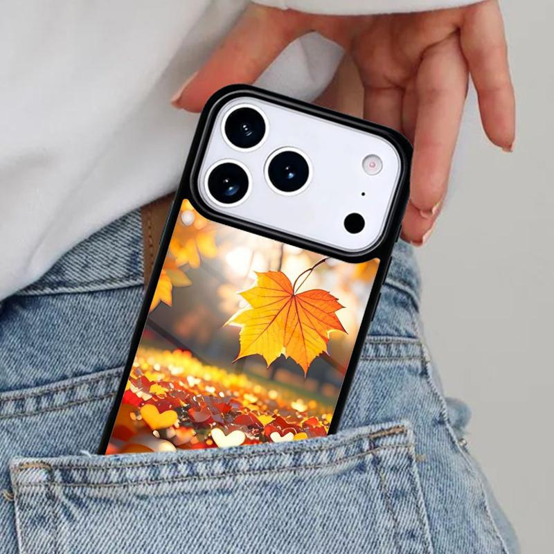 Autumn Tree Leaves Phone Case for iPhone 16e 15 14 13 12 17 Pro Max Plus Air 17pro Cover Coque