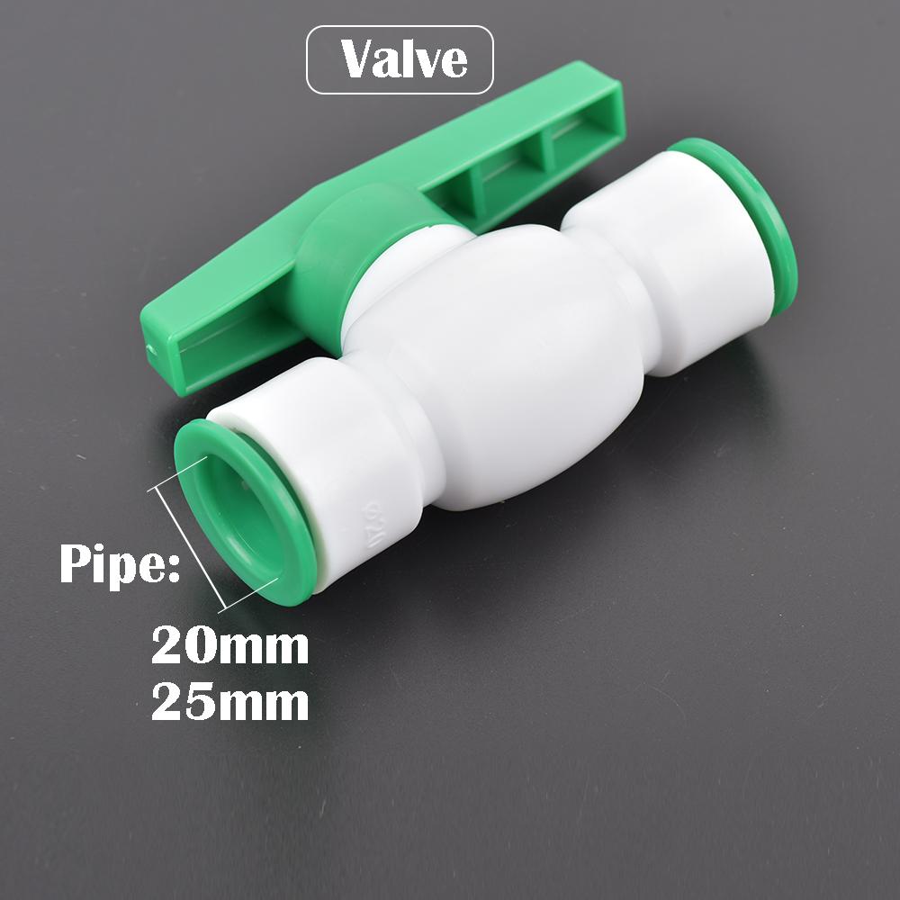 1/2" 3/4" Inch Thread House Decoration Water Pipe Fittings 20/25mm Pe Pvc Ppr Tap Water Pipe Valve Quick Connector