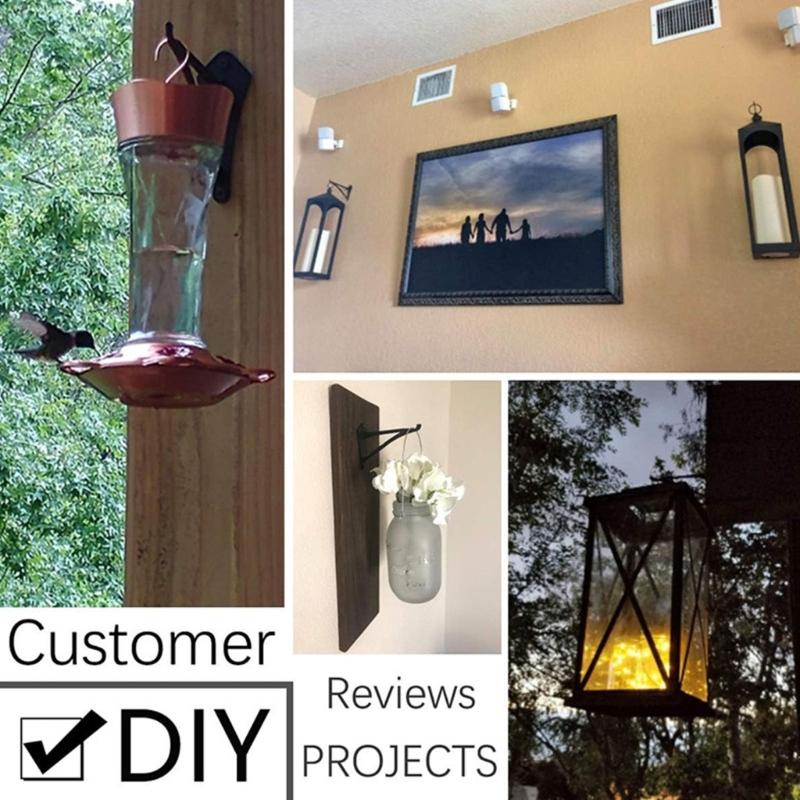 2pcs Outdoor Garden Hanging Hook Decorative Wall Brackets Rusts Resistant Iron Hangers For Hanging Planters Feeders