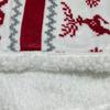 Thicked Elk 3D Printing Flannel Blanket Merry Christmas Throw Blanket Soft Warm Double Layer Fluffy Snowflake Blanket