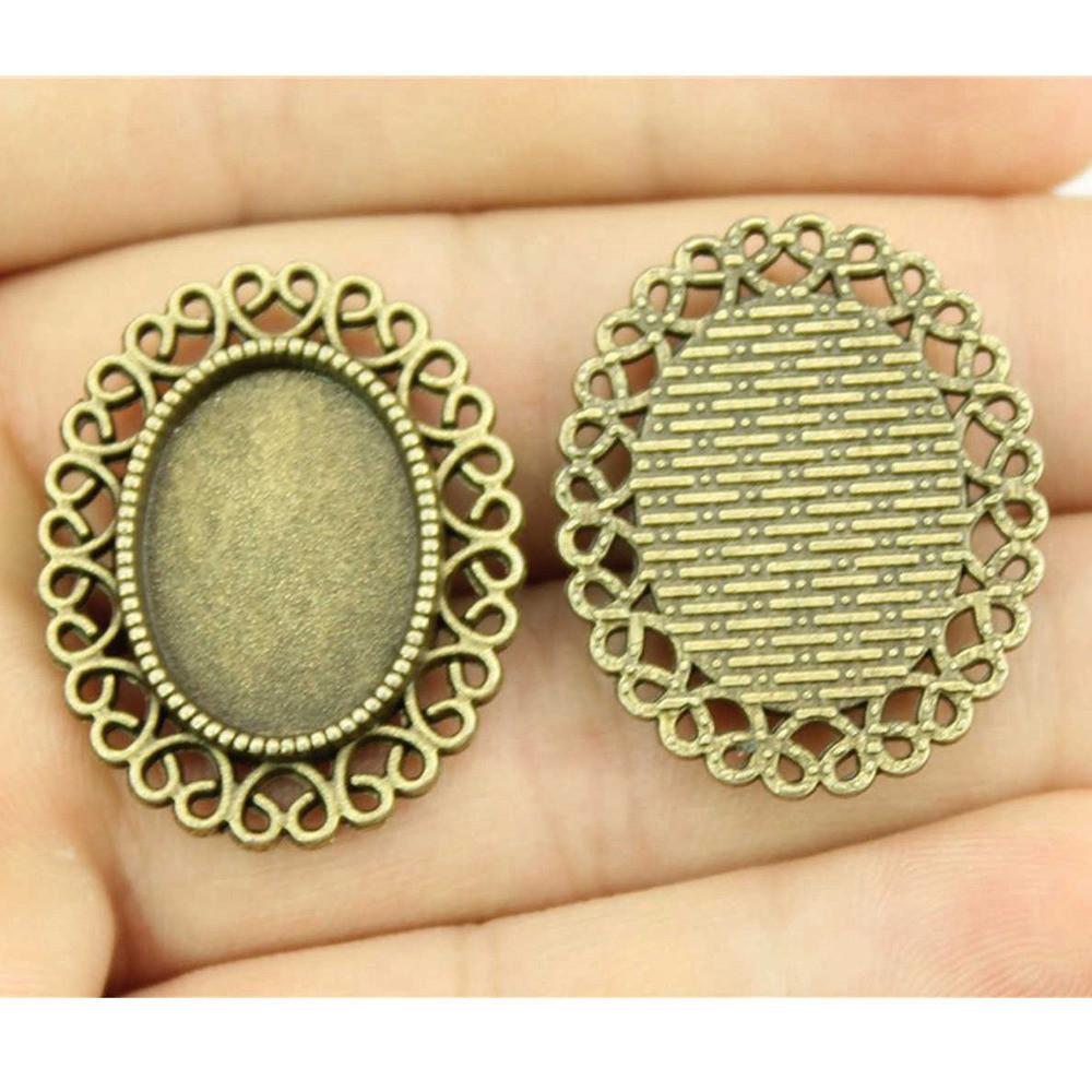 Owalna szklana baza kaboszonowa, oprawa, ramka pasująca 18x25mm 13x18mm, akcesoria, części, męska biżuteria, masywna, oryginalna dla Ciebie