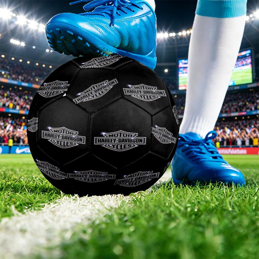 Harley-Davidson Print Size 5 Soccer Ball Durable Shock?Absorbing Sports Ball For Training Match Outdoor Playing