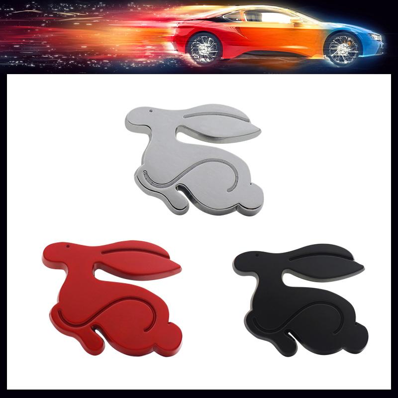 3D Running Rabbit for car Hood Fender trunk Rear Bonnet Nameplate Decal Emblem Badge Sticker
