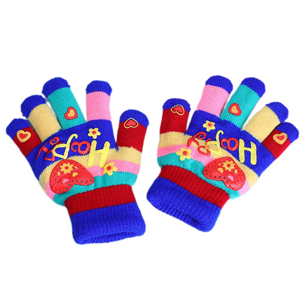 Children Trendy Warm Thermal Gloves Thicken Stylish Mitten Gloves for Cold Weather Winter Cycling Skiing Climbing