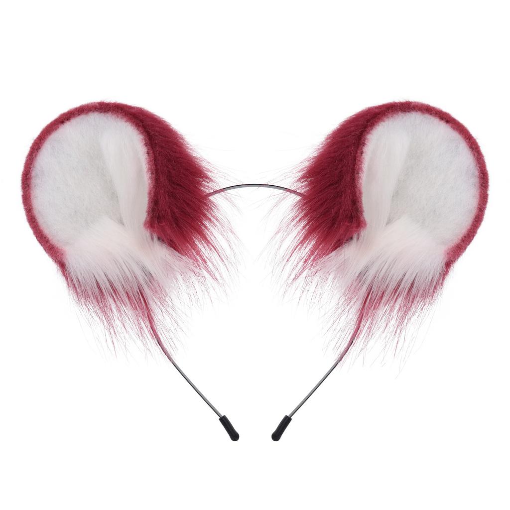 Halloween handmade plush simulated mouse ears cos animal ears and tail set cute animal ears headband headdress