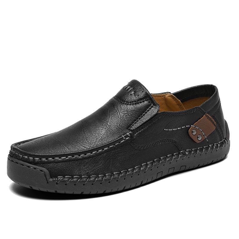 Fashion New Handmade Leather Men Shoes Casual Comfortable Men Slip On Leather Loafers Men Flats Hot Sale Moccasins Tooling Shoes Man