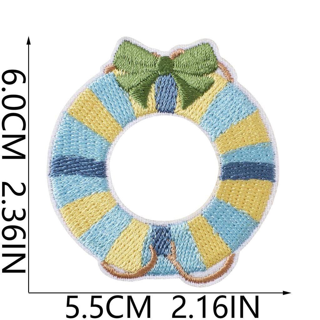 Summer Beach Style Embroidery Cloth Sticker Ironing Casual Clothing Backpack Shoes And Hats Personalized Decoration Repair Fabric Sticker