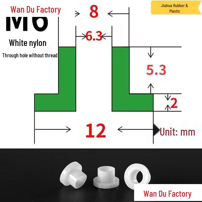 T-Shaped Nylon Insulating Bushing Spacer for M3-M35 Threads