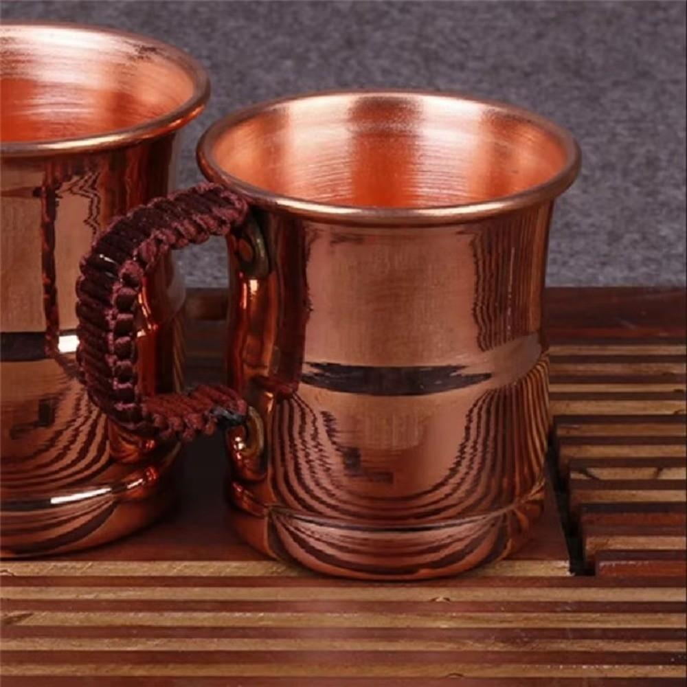 Thickened Design Moscow Water Mule 400ml Capacity Copper Milk Mug Copper Breakfast Cup Home Use