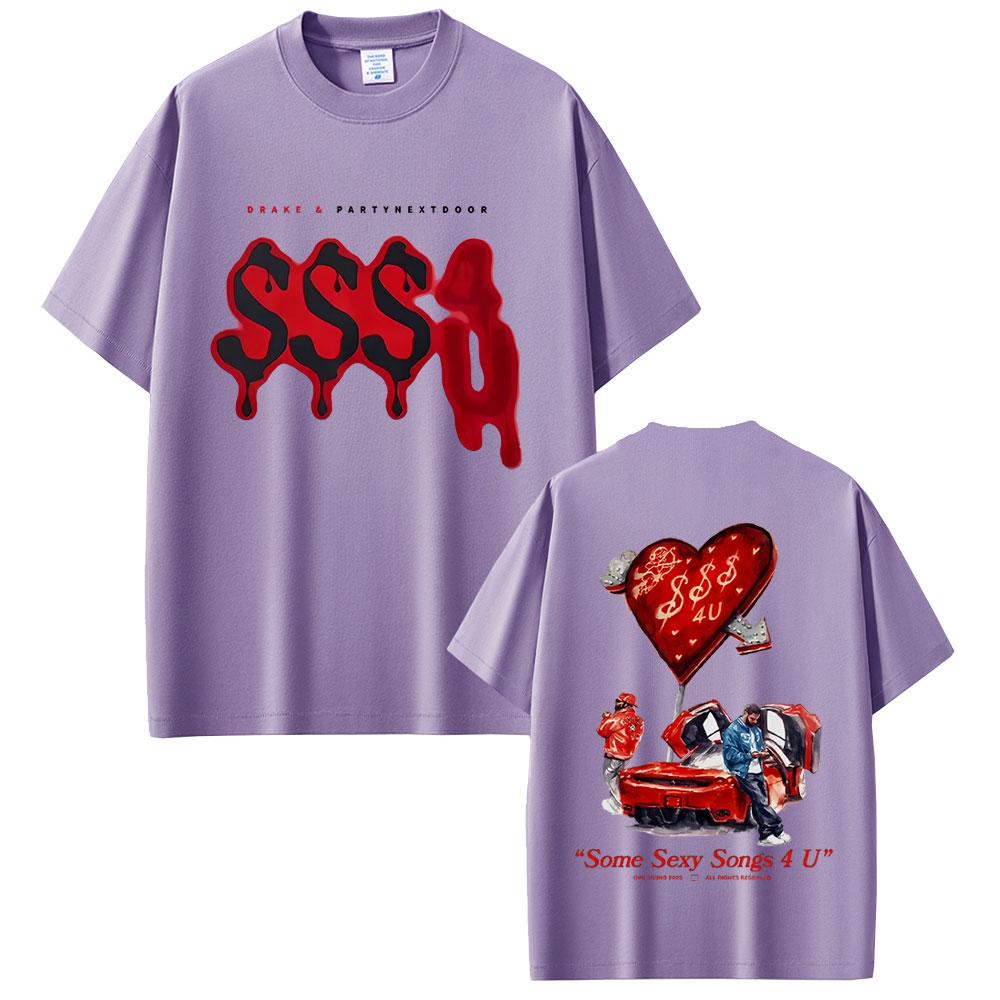 Hot Sale PARTYNEXTDOOR Drake Some Sexy Songs 4 U SSS4U New Album 2025 Tshirt Unisexs Women Hip Hop Fashion Oversized T Shirts