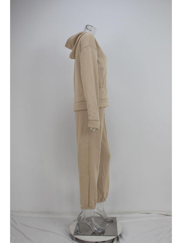 Damen Frühling Einfarbig Lässig Sweatshirt & Lange Hose Zweiteiler, 2025 Modekollektion.