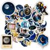 35 Pièces Autocollants Étoiles Rétro Autocollants Espace Abstrait Espace Autocollants Cosmiques Pour Ordinateur Portable Bagages Scrapbooking Journal Autocollant DIY
