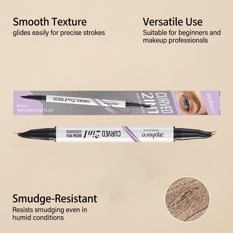 

Double Ended Eyebrow Pencil Waterproof Eyebrow Pencil Smudge-Proof Light Brown Eyebrow Pen Cosmetic one size