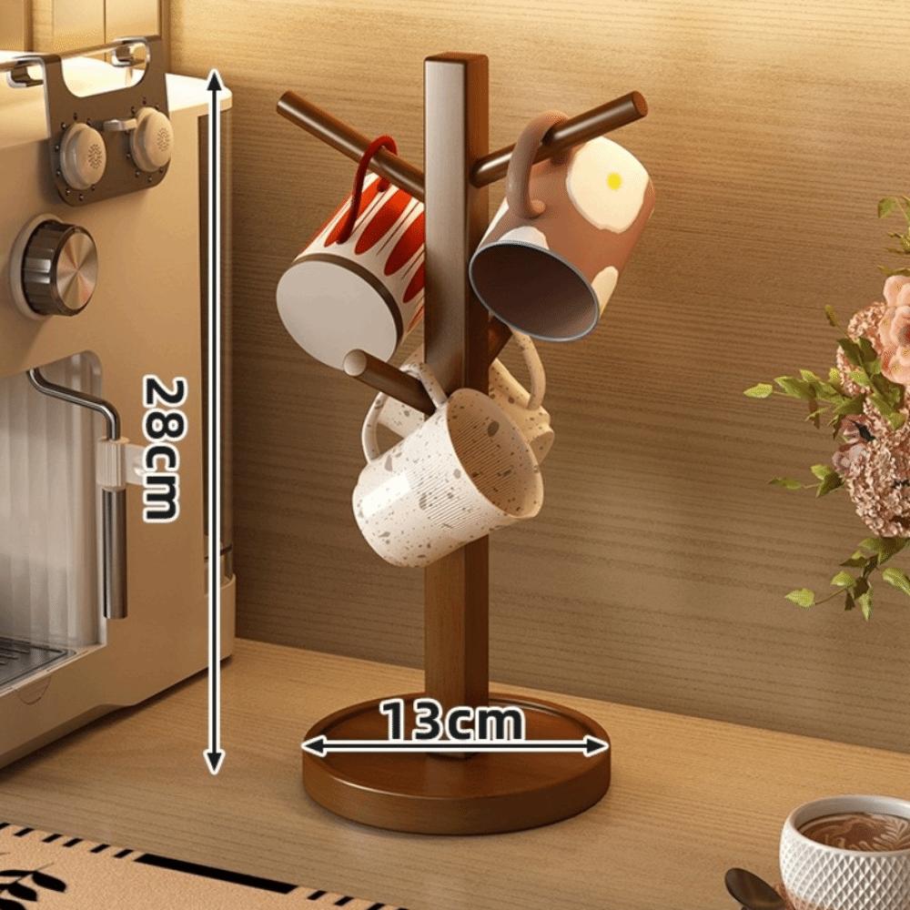 

Tree Shape Coffee Mug Holder 4/6 Hooks Space Saving Mug Hanging Display Rack Multi-functional Hanging Display