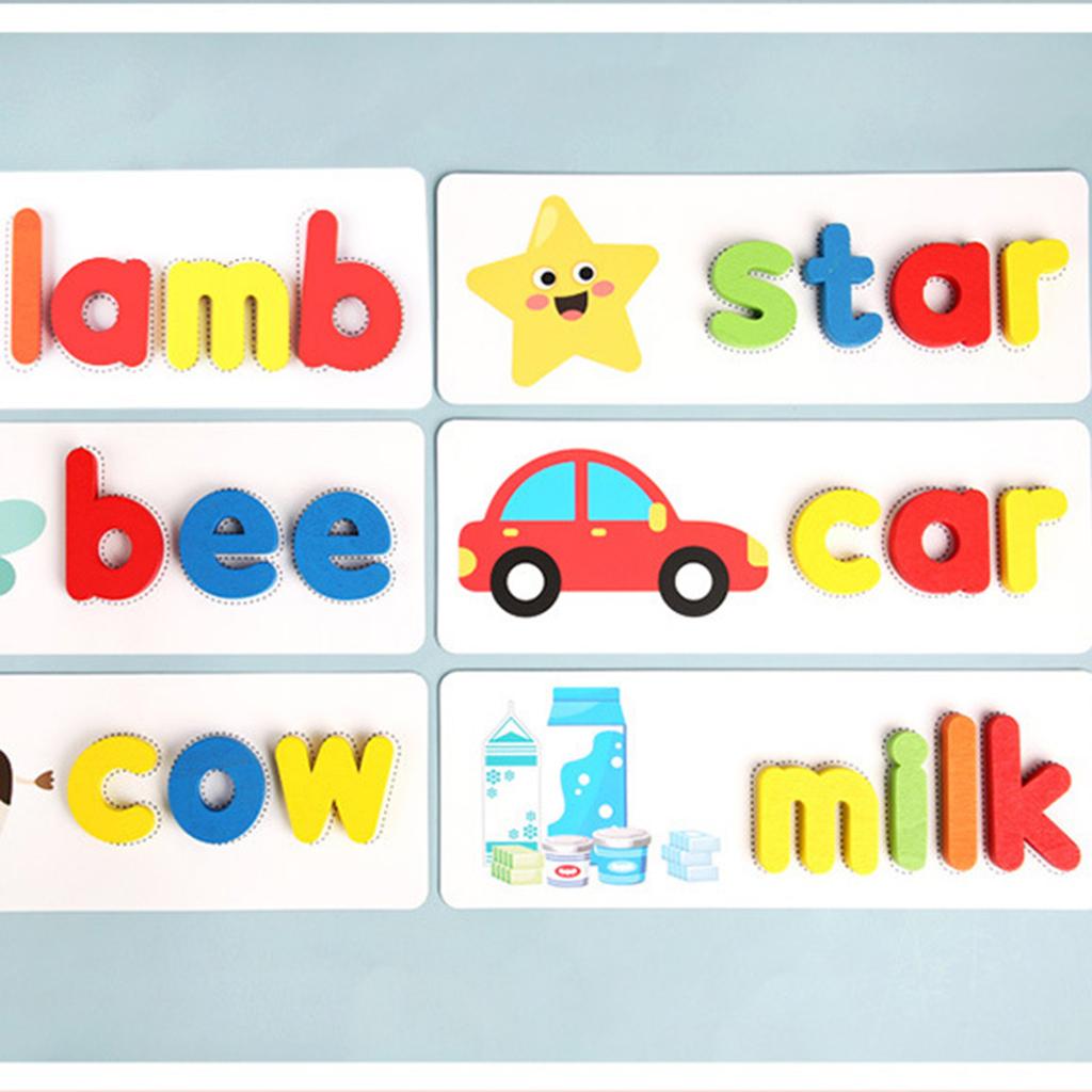 Spelling Word Game, 26 English Letters For Children, Early Education Spelling Puzzle Toy