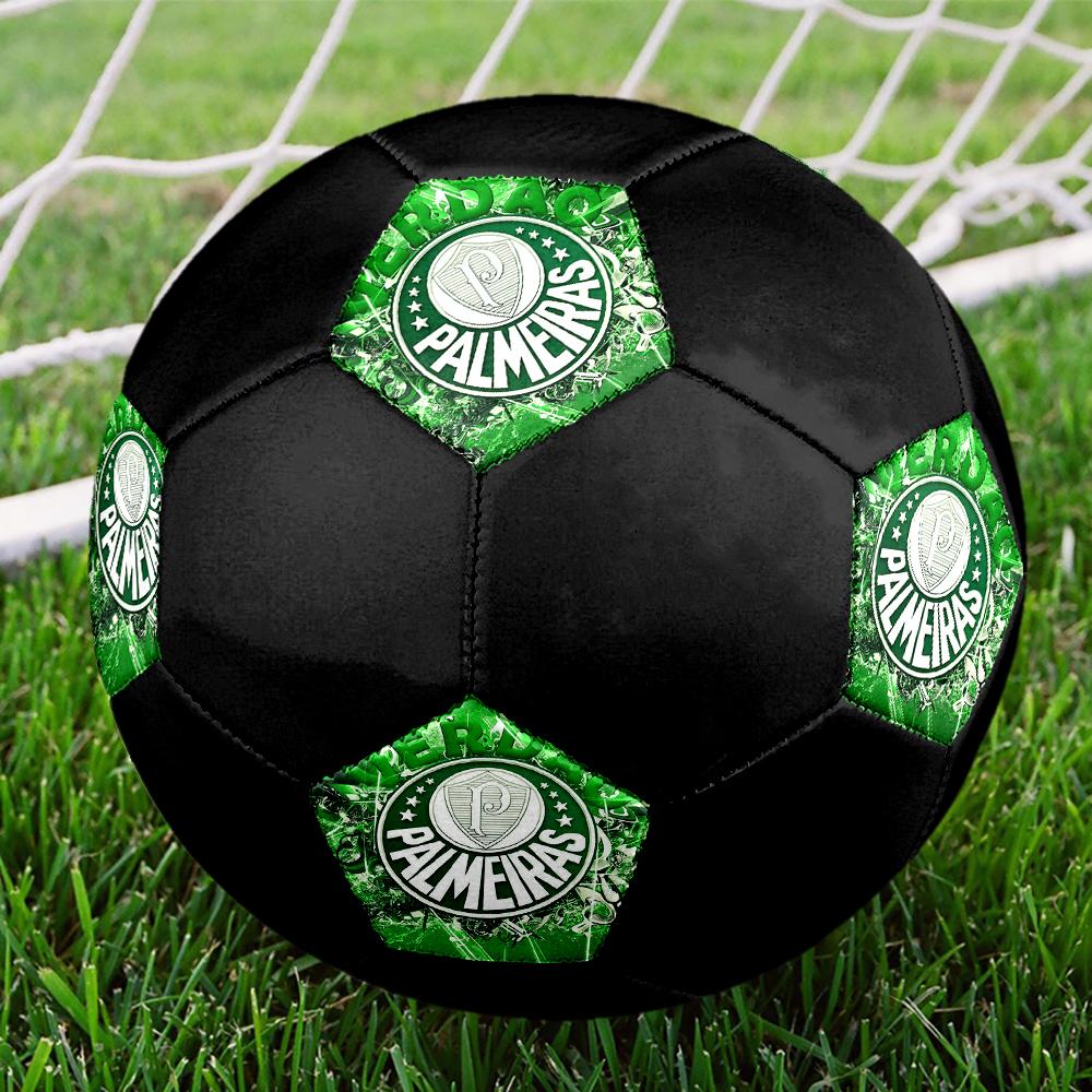 Palmeiras FC Soccer Ball, colorful, suitable for all ages, machine-stitched, PVC material, competition grade, durable and high bounce