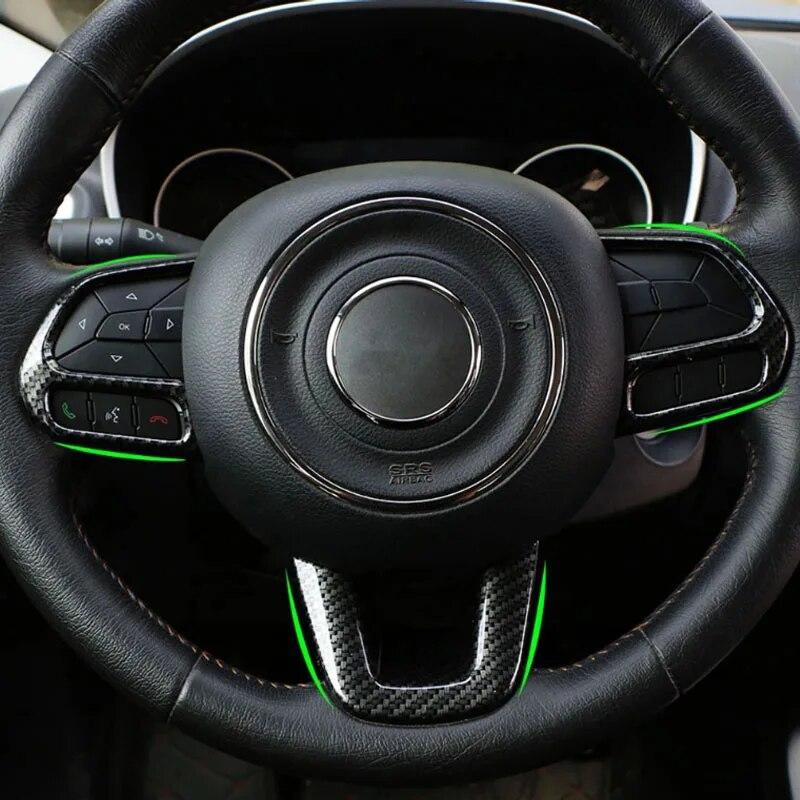 My Good Car Chrome Car Steering Wheel Buttons Knob Cover Trim Sticker Accessories for Jeep Compass 2017 2018 Renegade 2015