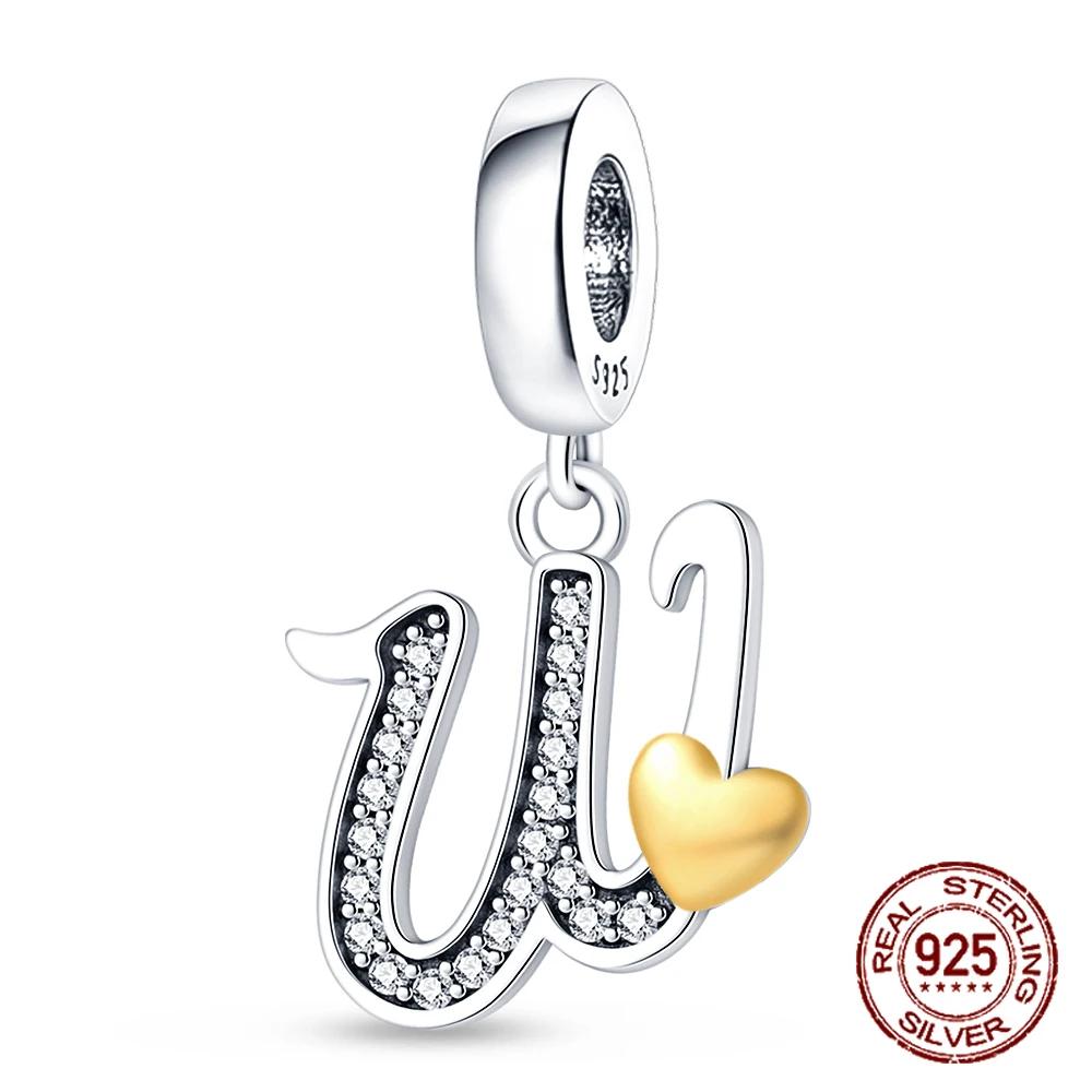 Lettera A-Z in Rame Ciondolo Alfabeto Perline Nome Adatte ai Braccialetti Originali Ciondoli per Donne Fai da Te Pendente Creazione Gioielli