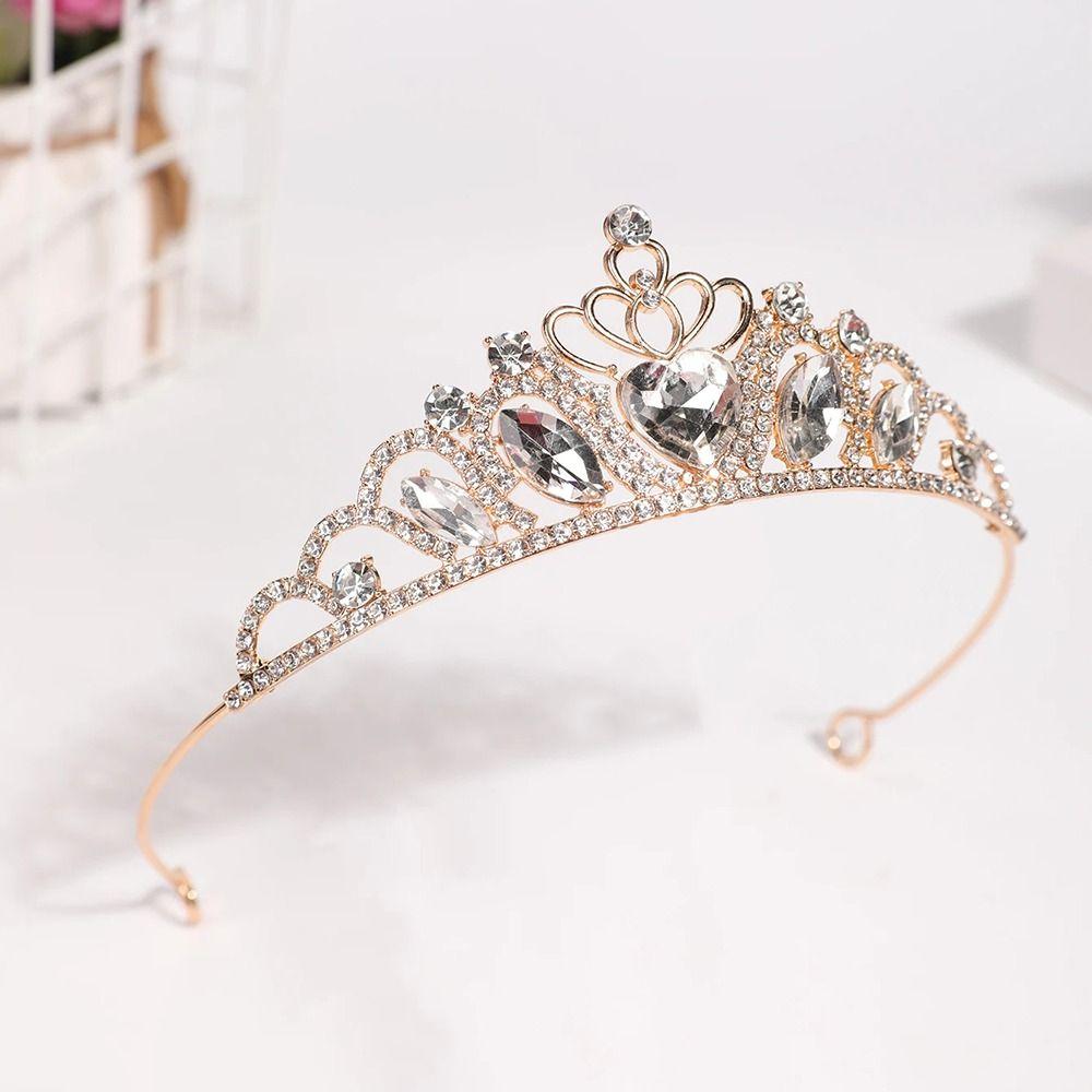 Rhinestone Zinc Zinc Alloy Crystal Headpiece Crown Bling Bling Bridal Headwear  Daily Hair Accessories
