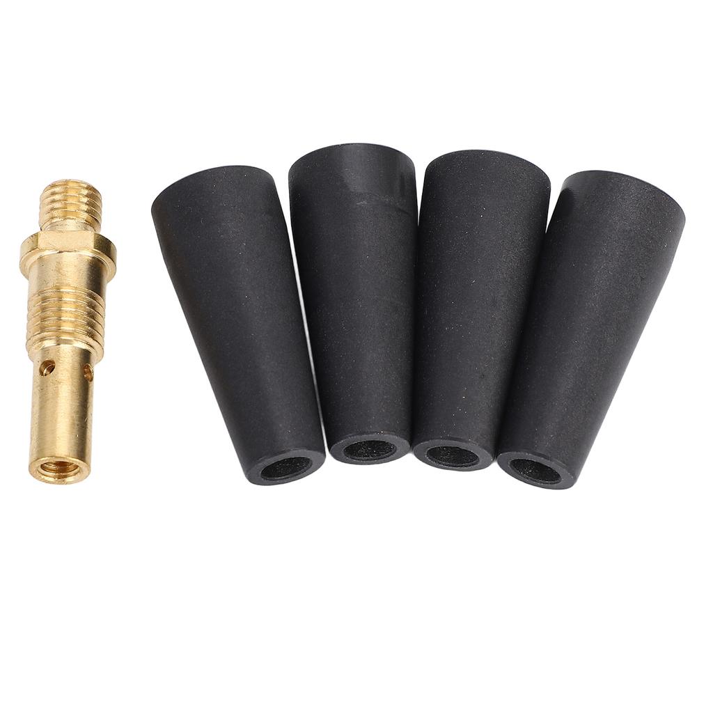 5PCS Set Flux Core Gasless Nozzle Welder Gasless Nozzle Kit with Brass Gas Diffuser for Century FC90 80GL