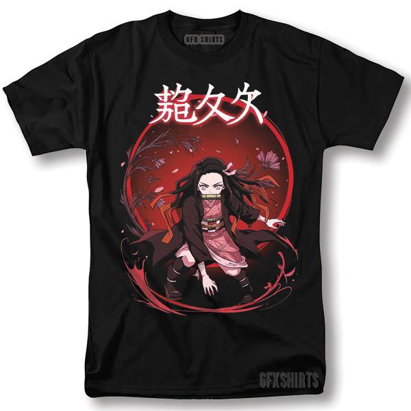 Demon Slayer Nezuko T Shirt Waifu Anime Manga Kimetsu No Yaiba Cosplay T-Shirt