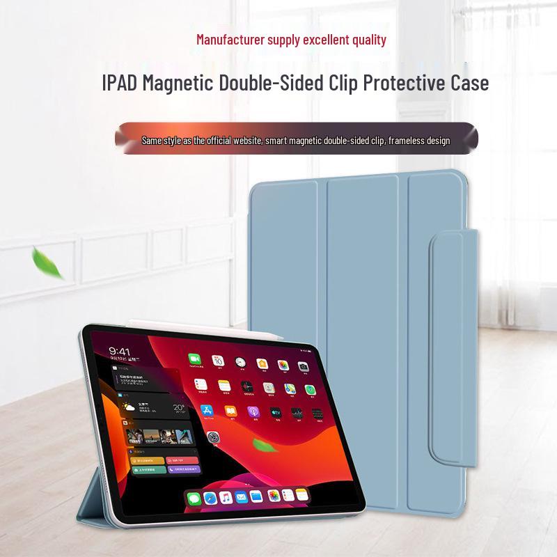 2024 iPad Pro Schutzhülle mit Magnetverschluss für 11" und 12,9" mit Schnalle und beidseitigem Clip