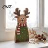 Small Decorative Wood Art Pieces Wooden Christmas Tabletop Decor, Santa Snowman Reindeer Figurine, Rustic Shelf Sitting Ornaments Holiday Sitter